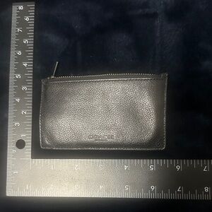 Coach Black Leather Zip Pouch wallet